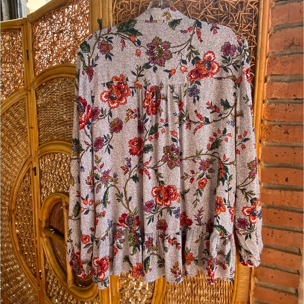 Anthropology Floral Blouse Top Size 14 Women’s New Condition Beautiful - Picture 9 of 15